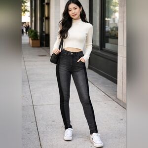 PINKO TAG Kenny High-Rise Skinny Women's Black and Gray Jeans Size 27